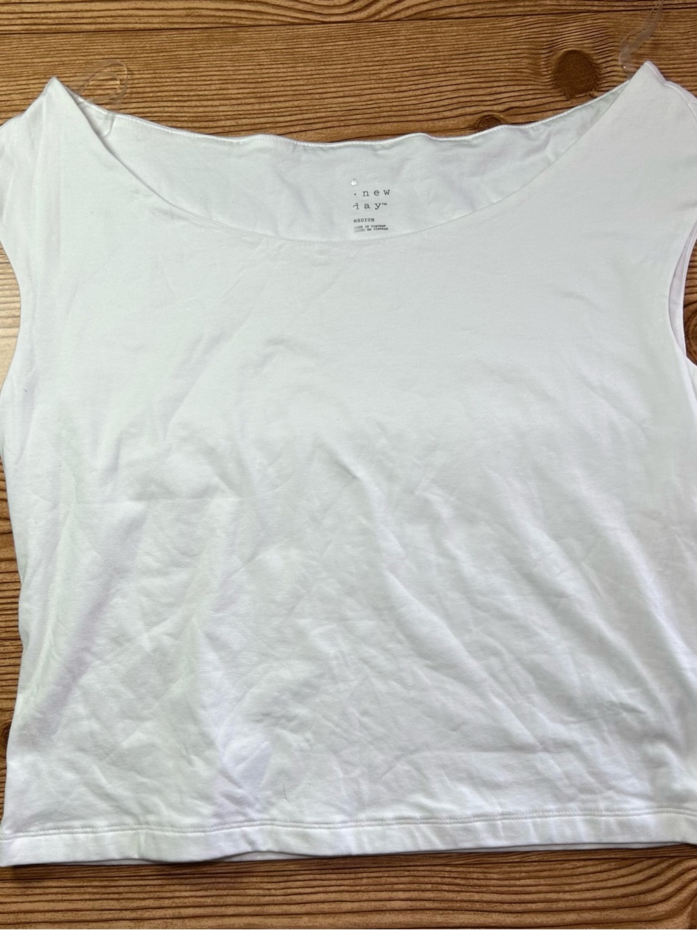 Women's White Slim Fit Short Sleeve Off the Shoulder Top - A New Day, Size M
